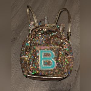 Justice mini "B" backpack